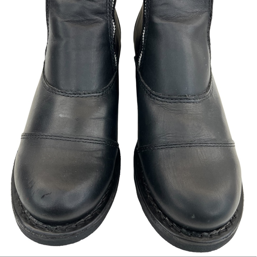 Red Wing Women’s Double Zip Black Leather Motorcycle Boots - Picture 16 of 16